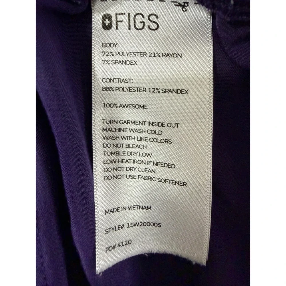 FIGS Scrub cargo Pants Mens size 5XL‎ Tall Violet medical Technical Collection